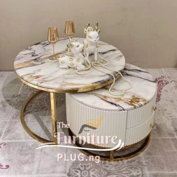 Classy Minimalist 2-in-1 Marble Top Center Table Nigeria