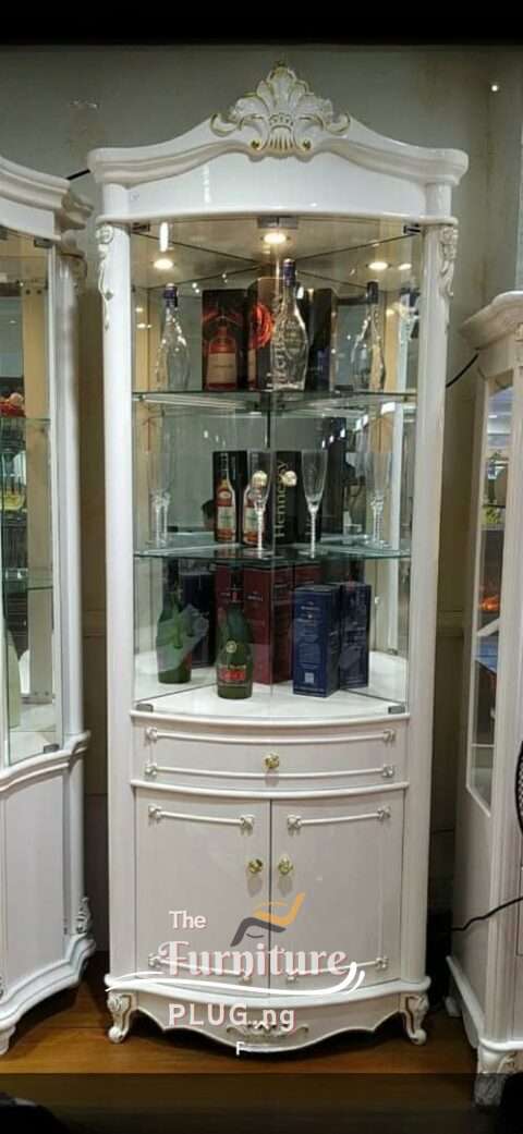 Antique Corner Bar Stand and Wine Shelf