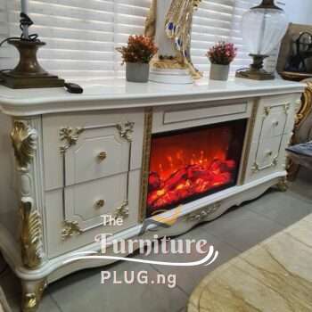 Classy Royal Fireplace TV Stand with Cabinets