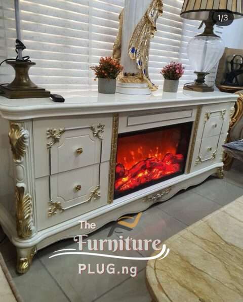 Classy Royal Fireplace TV Stand with Cabinets