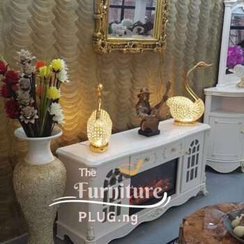 Classy Electronic Fireplace TV Stand with Cabinets
