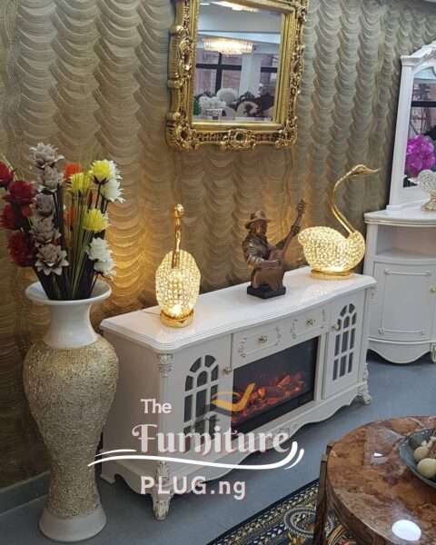 Classy Electronic Fireplace TV Stand with Cabinets