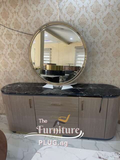 Luxury Contemporary Mirror Console and Dining Side Table