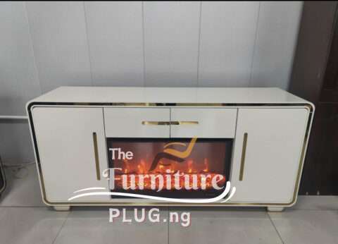 Luxury Contemporary LED Fireplace TV Stand