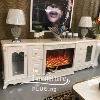 Contemporary 6 Feet LED Fireplace TV stand