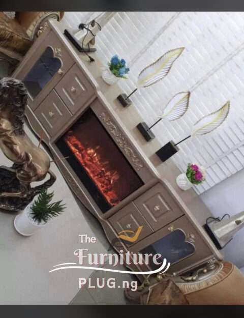 Luxury Contemporary LED Fireplace TV Stand