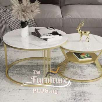 Minimalist Marble Top 2 in 1 Center Table - The furniture Plug Nigeria