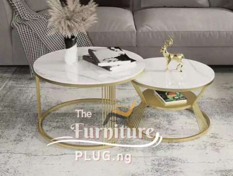 Minimalist Marble Top 2 in 1 Center Table - The furniture Plug Nigeria