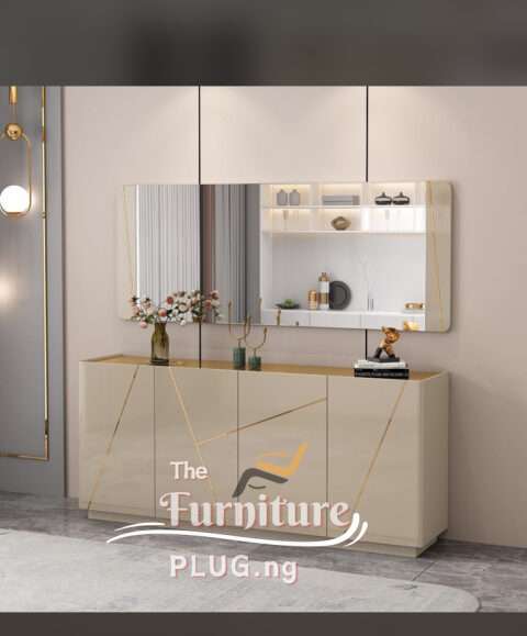 Luxury Console Mirror and Dining Side Board Set