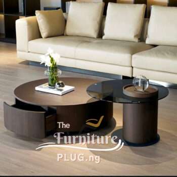 Classy 2 in 1 Refined Wooden Coffee Table Set