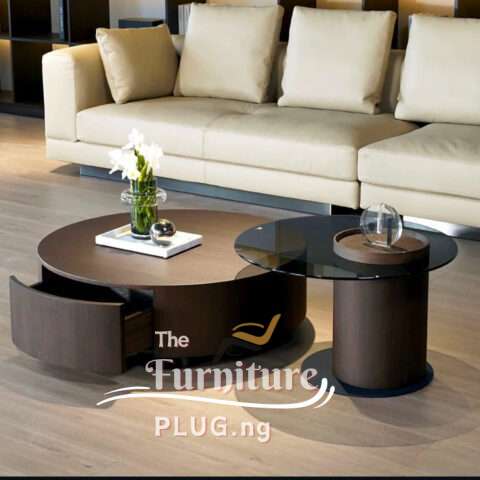 Classy 2 in 1 Refined Wooden Coffee Table Set