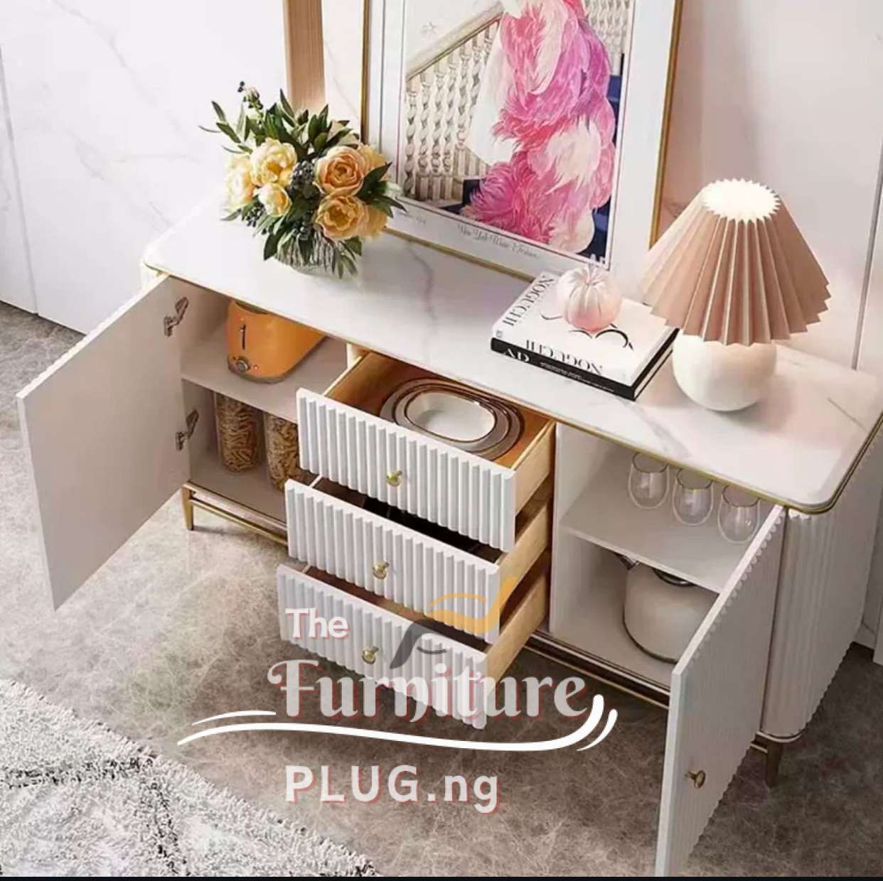 Luxury Contemporary Console Stand and Dining Area Side Board