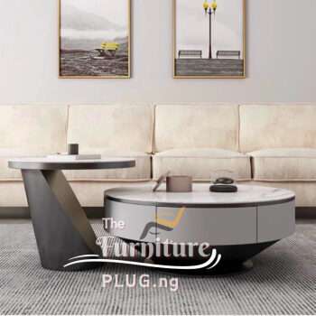 Contemporary Luxury Center Table and Single Stool Set