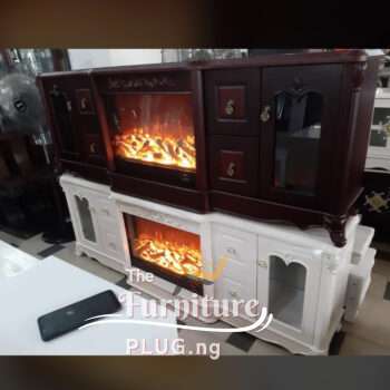 Contemporary 6 Feet LED Fireplace TV stand
