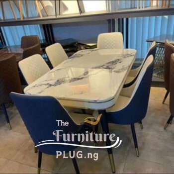 Luxury Marble Top 6 Seater Dining Set