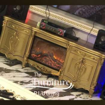 Classy 6 Feet Fireplace TV Stand with Decoder Space