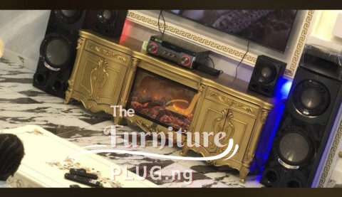Classy 6 Feet Fireplace TV Stand with Decoder Space