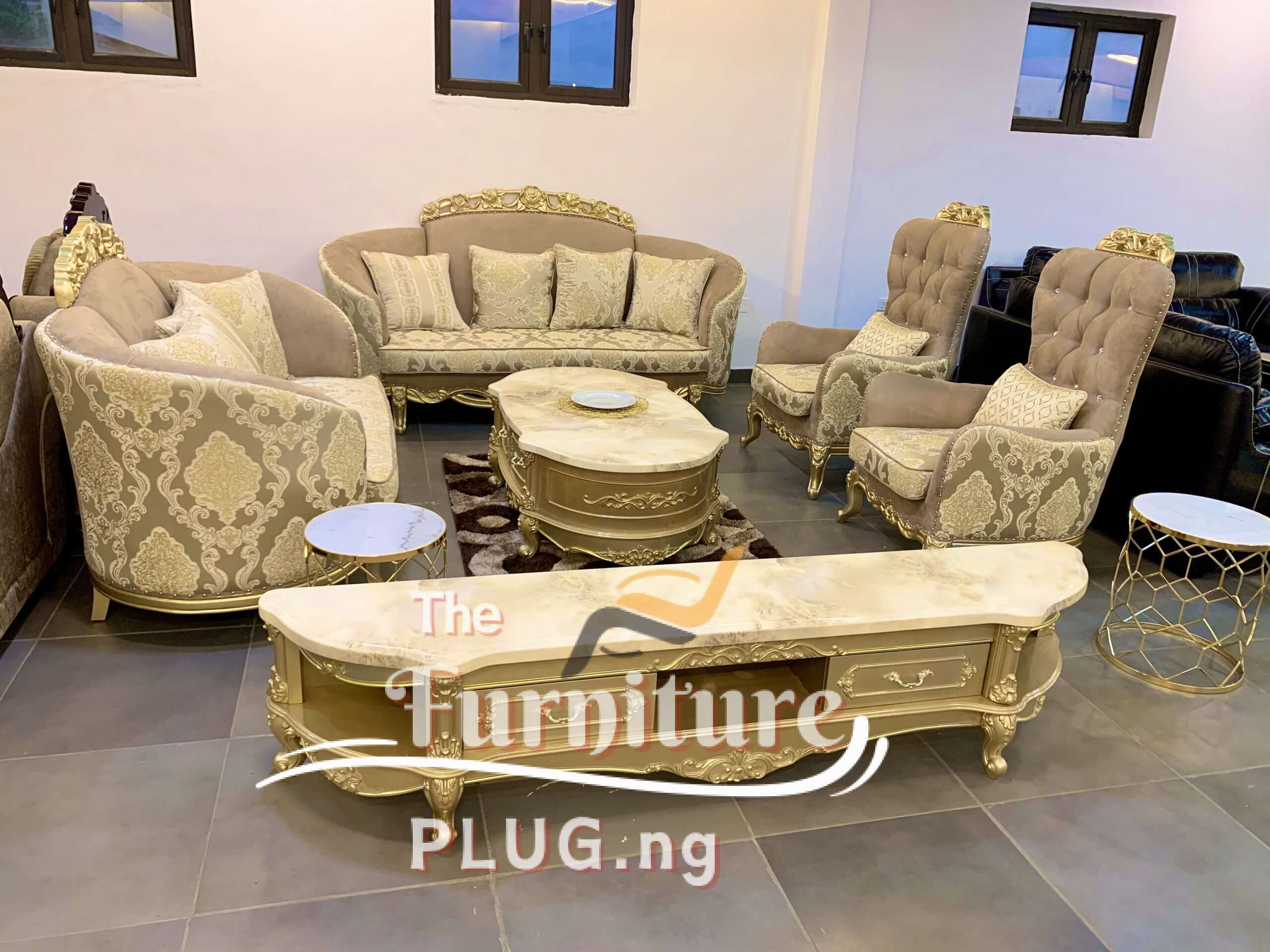 Pre-Order Discount | Premium Royal 7 Seater Fabric Sofa ONLY 1 Luxury Royal Living Room 7 Seater Fabric Sofa