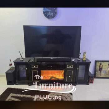 Classy 6 Feet Fireplace TV Stand with Decoder Space