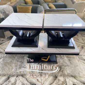 Marble Board Center Table with 2 side stools