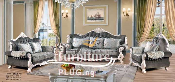 Luxury Royal Living Room 7 Seater Fabric Sofa