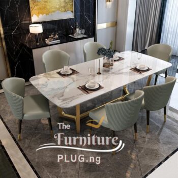 Luxury 6 seater marble dining set
