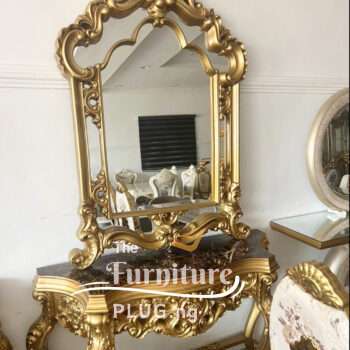 Royal Luxury Console Mirror and Table Set