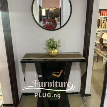 Custom Made Classy Wooden Console Mirror and Table