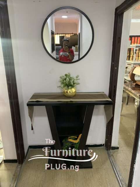 Custom Made Classy Wooden Console Mirror and Table