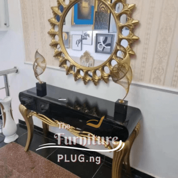 Luxury Entry Way Console Mirror and Table Sand