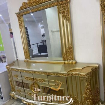 Turkish Design Royal Console Mirror and Dining Side Board Set