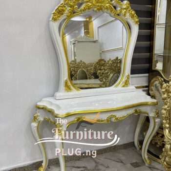 Royal cream and gold Mirror Console and Table