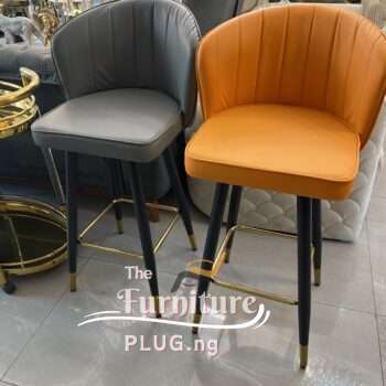 Classy Fabric High Back Bar Stool