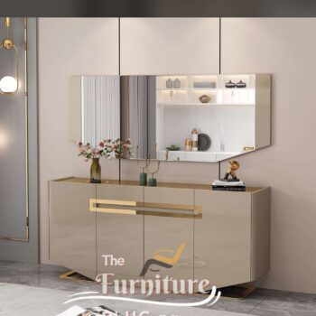 Luxury Dining Console Mirror and Shelf