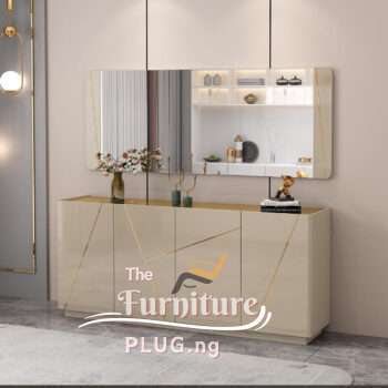 Luxury Dining Console Mirror and Shelf