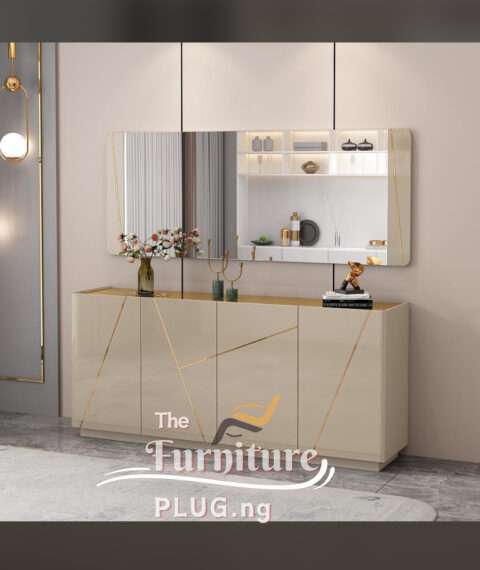 Luxury Dining Console Mirror and Shelf