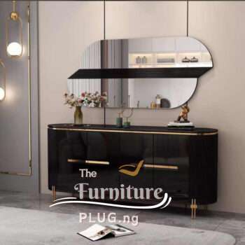 Luxury Dining Console Mirror and Shelf