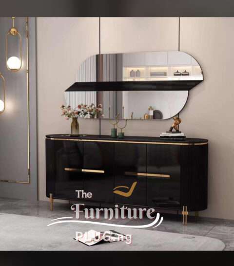 Luxury Dining Console Mirror and Shelf