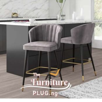 Classy Fabric High Back Bar Stool