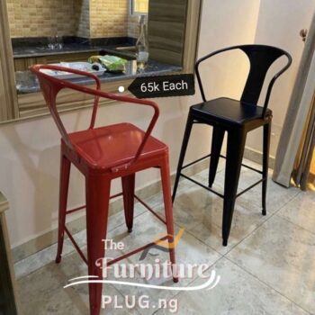 Classy Metal High Backrest Bar Stools