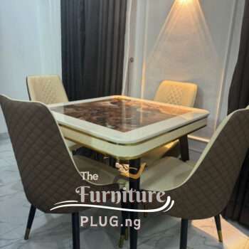 marble top 4 seater dining table set