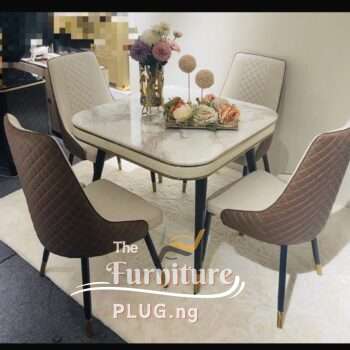 4 seater marble dining table set - the furniture plug Nigeria
