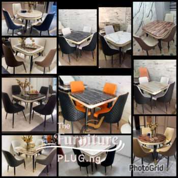 4 seater marble dining table set - the furniture plug Nigeria