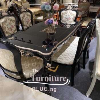 Luxury 6 Seater Royal Wooden Dining Table Set