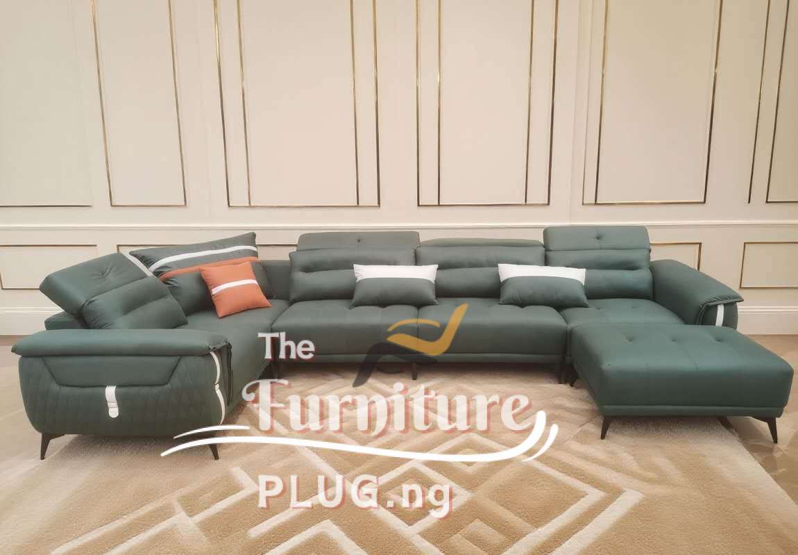 Pre-order Discount Rate | Foreign Contemporary Sectional 6 Seater Leather Sofa with Ottoman 2 Foreign Contemporary Sectional 6 Seater Leather Sofa