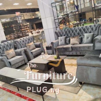 Foreign Contemporary 7 Seater Fabric Living Room Sofa