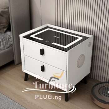 Luxury Bedside Drawer with Wireless Charging & Bluetooth Speakers