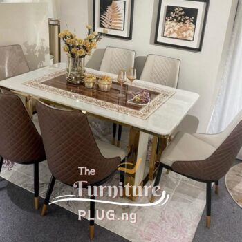 Modern Luxury 6 Seater Marble Dining set ikeja