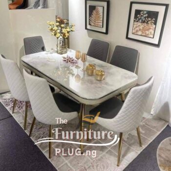Premium Contemporary Marble Top 6 Seater Dining Set near me