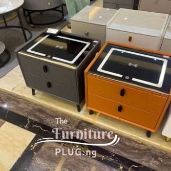 Luxury Bedside Drawer with Wireless Charging & Bluetooth Speakers